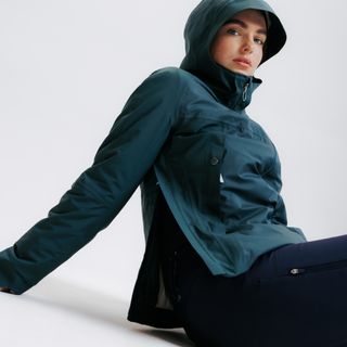 Chaqueta Equitación 900 Mujer Verde Cálida Invierno