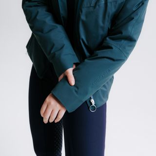 Chaqueta Equitación 900 Mujer Verde Cálida Invierno