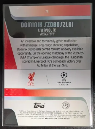 6 Cromos Topps Champions Liverpool F.C (Salah)