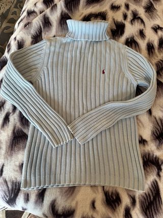 Jersey Polo Ralph Lauren cuello alto azul