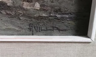 Coppia dipinti ad olio paesaggi montani