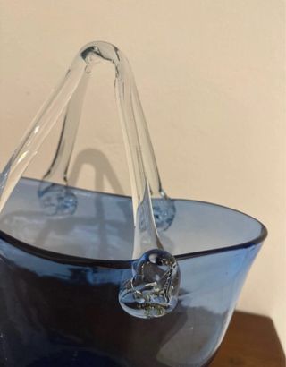 Vaso in vetro di Murano blu
