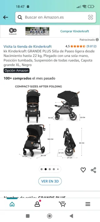 Silla de paseo kinderkraft grande plus