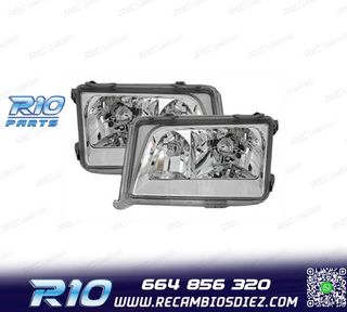 FAROS MERCEDES CLASE E W124 85-95 FONDO CROMO