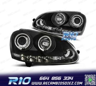 FAROS VOLKSWAGEN VW GOLF 5 03-08 JETTA 05-10 OJOS DE ANGEL L