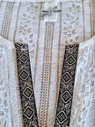 Blusón Boho Etnico con Puños Campana de Mujer