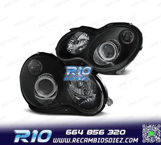 FAROS MERCEDES CLASE C SPORTCOUPE C203 01-04 FONDO NEGRO