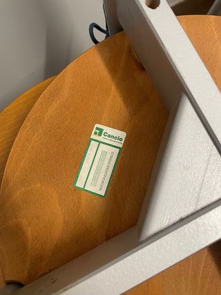 Conjunto 3 sillas madera redondas