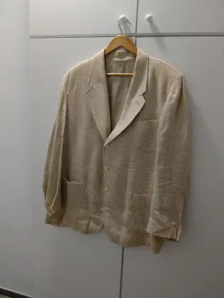 Americana beige de lino