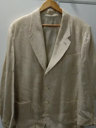 Americana beige de lino