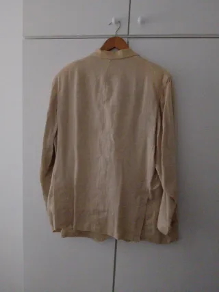 Americana beige de lino