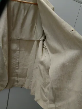 Americana beige de lino