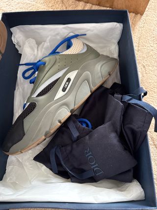 Zapatos Dior B22 Calf Mesh Gris Verde