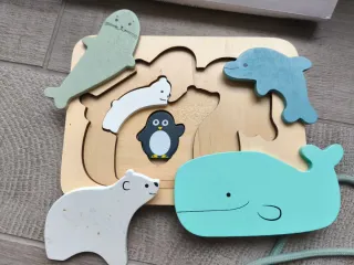 Puzzle madera animales marinos