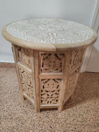 Mesa auxiliar Sklum madera mango