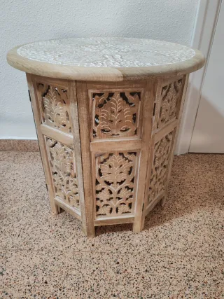 Mesa auxiliar Sklum madera mango