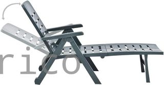 Tumbona Plegable Smeraldo con Ruedas Verde