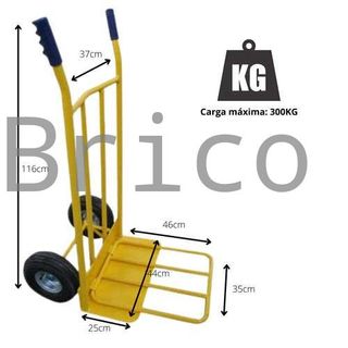 Carretilla Almacén Rueda Neumática Pala Abatible 300 Kg