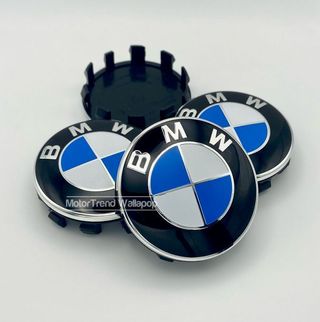 Pack 4 Tapabujes llanta 56mm BMW azul blanco