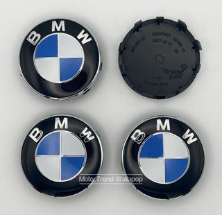 Pack 4 Tapabujes llanta 56mm BMW azul blanco