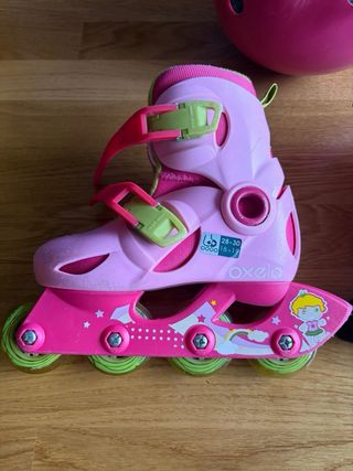 Patines Oxelo Play 3 rosa talla 28-30