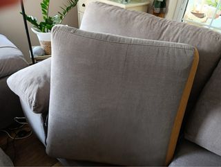 Sofá 1.90m tejido lavable gris