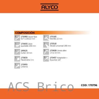 Caja Herramientas 33 Piezas Alyco 170796