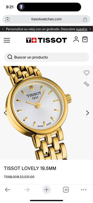 Reloj Tissot 1853 Dorado