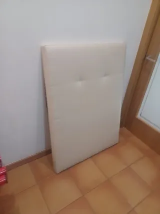 Cabezal cama 90cm beige polipiel