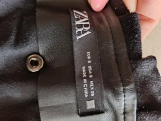 Falda polipiel Zara negra