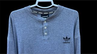 Camiseta Adidas Vintage 90s Gris Manga Larga
