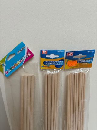 Palos de madera para manualidades