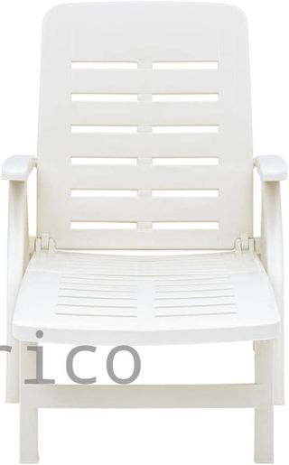 Tumbona Plegable Smeraldo con Ruedas Blanca