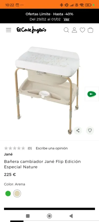 Bañera Cambiador Jane