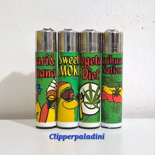 Set 4 Accendini Clipper Marijuana Vintage