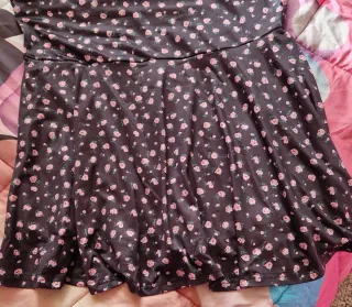 Vestito donna floreale nero e rosa taglia XXXL