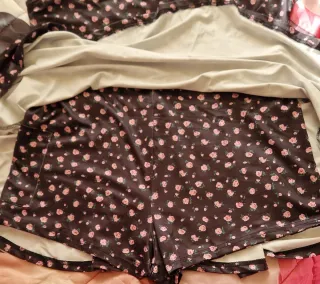 Vestito donna floreale nero e rosa taglia XXXL