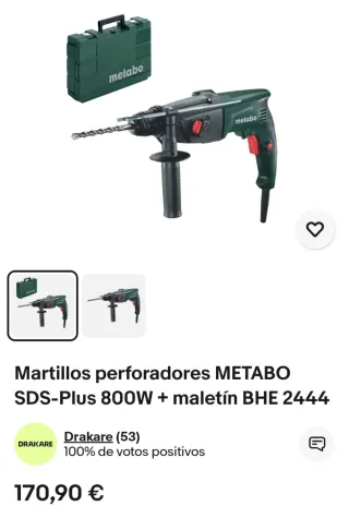 Taladro percutor Metabo SDS-Plus 800W