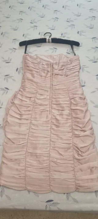 Vestido de fiesta rosa palo