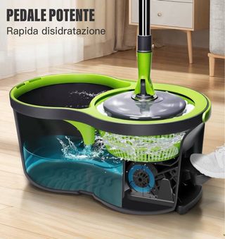 Mocio Lavapavimenti con Secchio e Ricambi