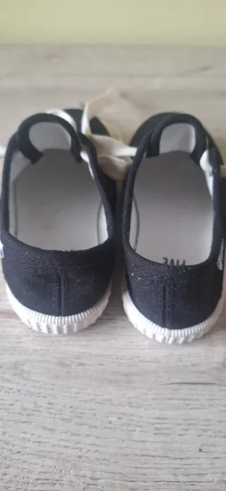 Zapatillas lona SEVEN FIVE negras talla 25