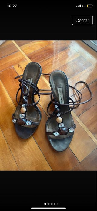 Sandalias Pedro Miralles Marrones y Doradas