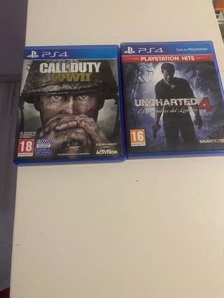 2 Juegos PS4: Call of Duty WWII y Uncharted 4