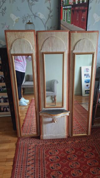 Tríptico Espejo Antiguo Restaurado