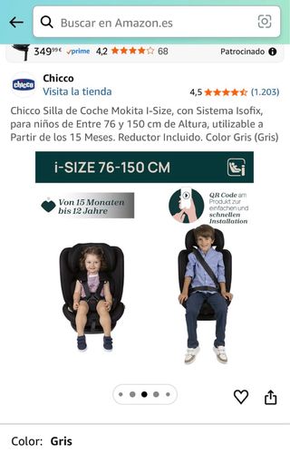 Silla de coche Isofix Chicco Mokita iSize.