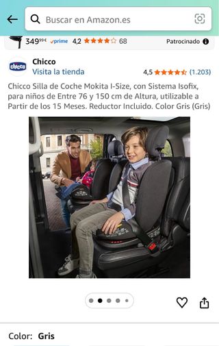 Silla de coche Isofix Chicco Mokita iSize.