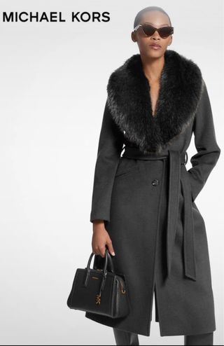 Abrigo Lana Michael Kors Negro Talla XL. 46/48