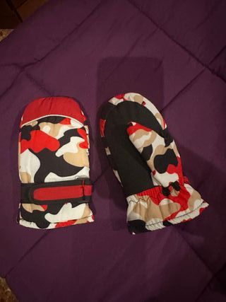 2 Monos de nieve infantil rojo