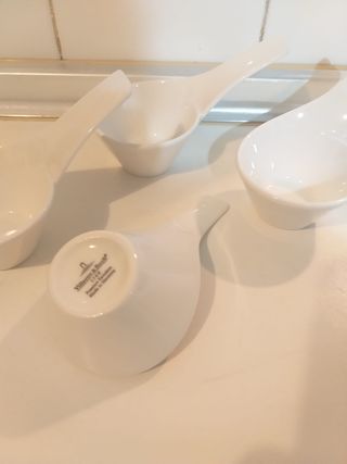 4 Cucharas Villeroy & Boch Porcelana Blanca
