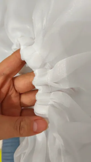 Mangas abullonadas organza novia